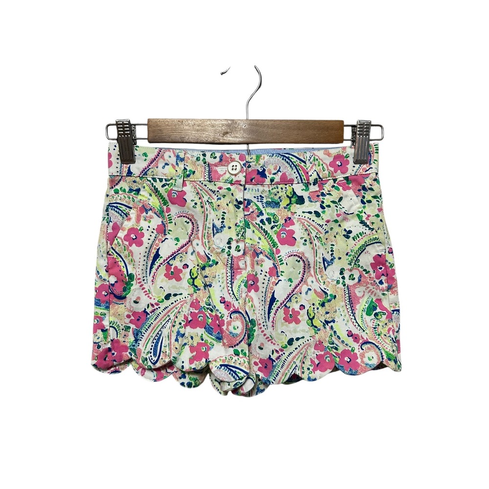 Crown & Ivy Kids Paisley Scalloped Hem Shorts Girls Size 10‎